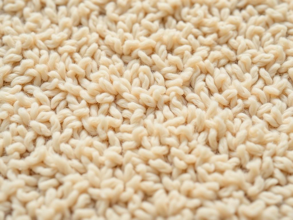 Close up of plush carpet fiber texture in a Carroll Iowa home