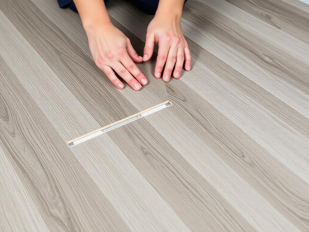 Click lock laminate flooring planks during install