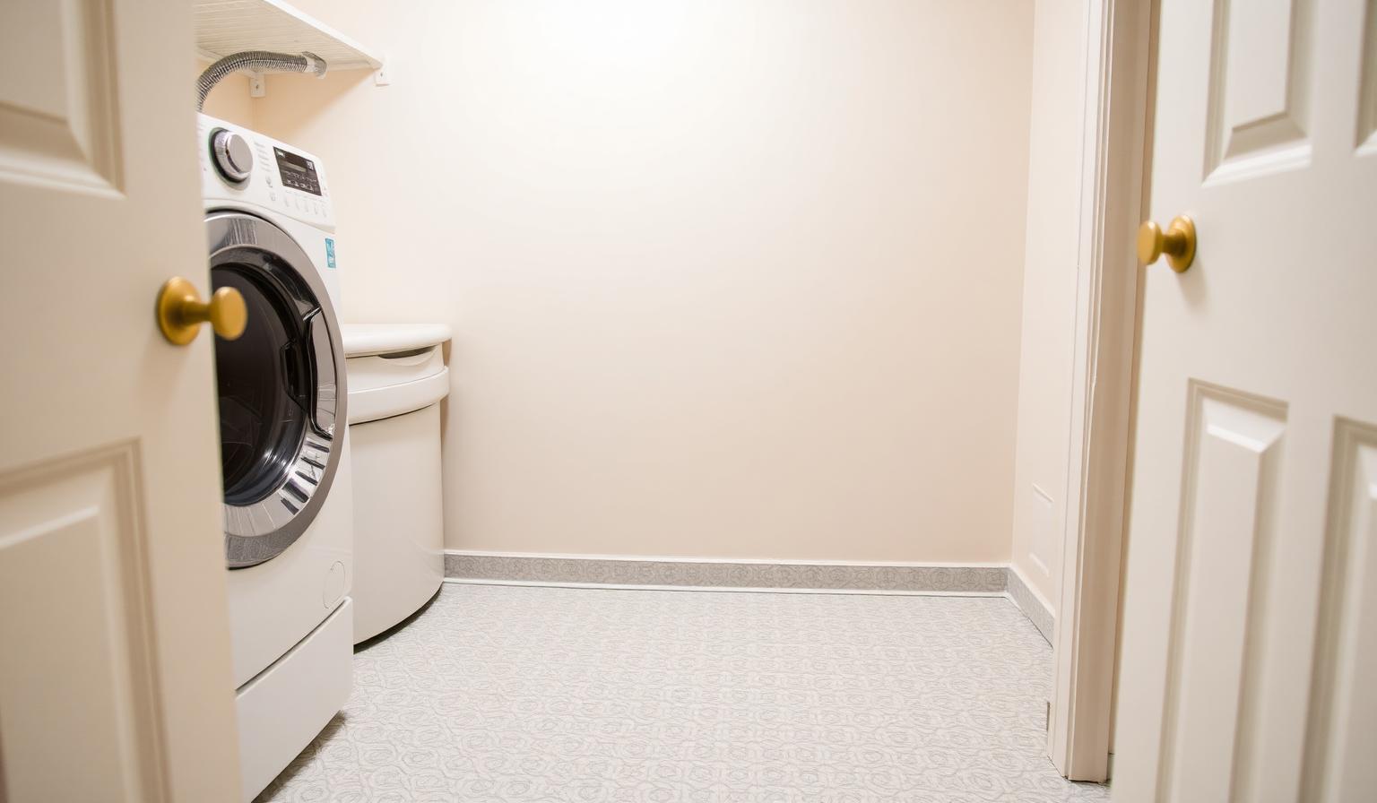Affordable vinyl sheet flooring in a Carroll Iowa home